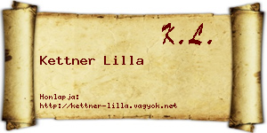 Kettner Lilla névjegykártya